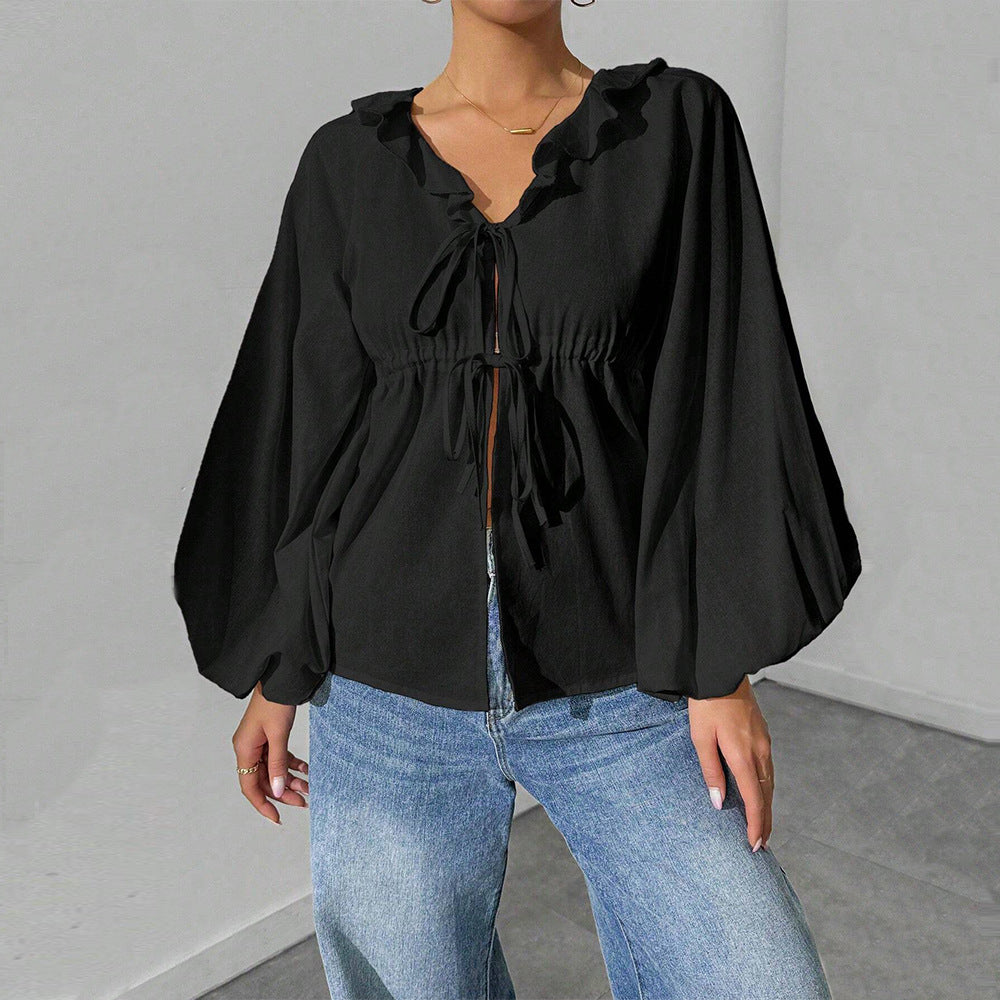 Elegantes Langarm-Top mit Fledermausärmeln | LuxeStyle