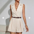 Eleganter Plissée Jumpsuit mit weitem Bein