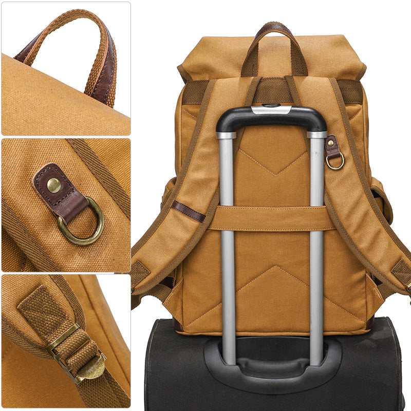 Vintage Canvas Rucksack – wasserdicht, 20-35L