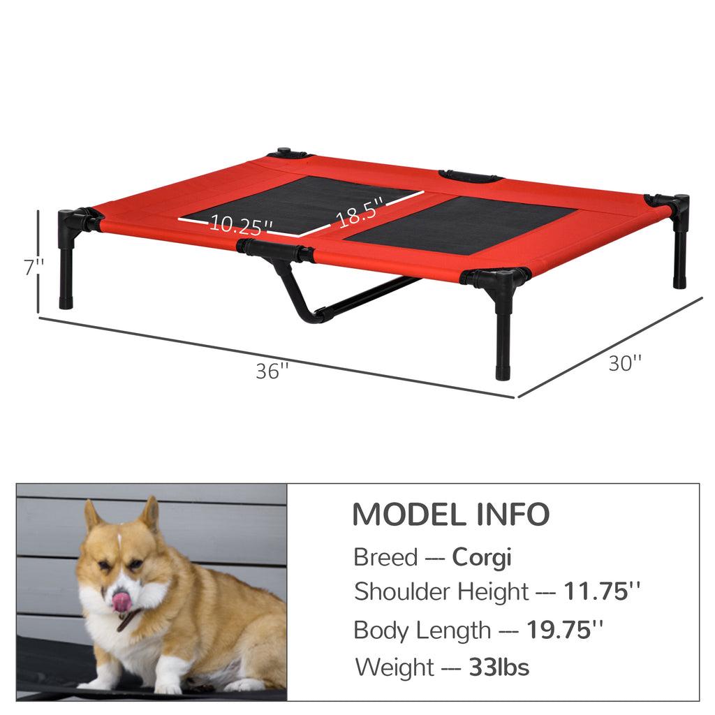 Hochliegendes Mesh-Hundebett