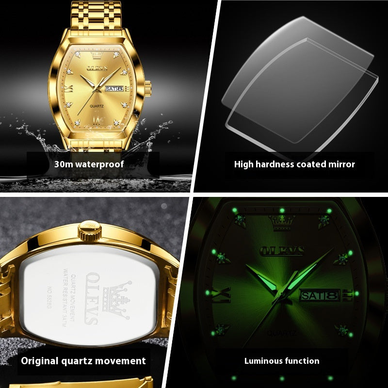 Quarz-Armbanduhr für Herren im Business-Stil