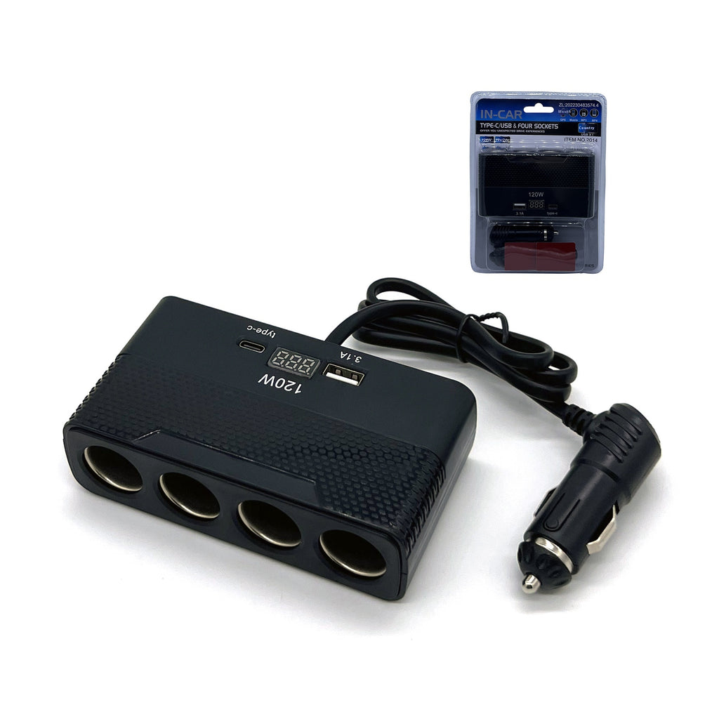 Auto-Zigarettenanzünder mit USB & Type-C