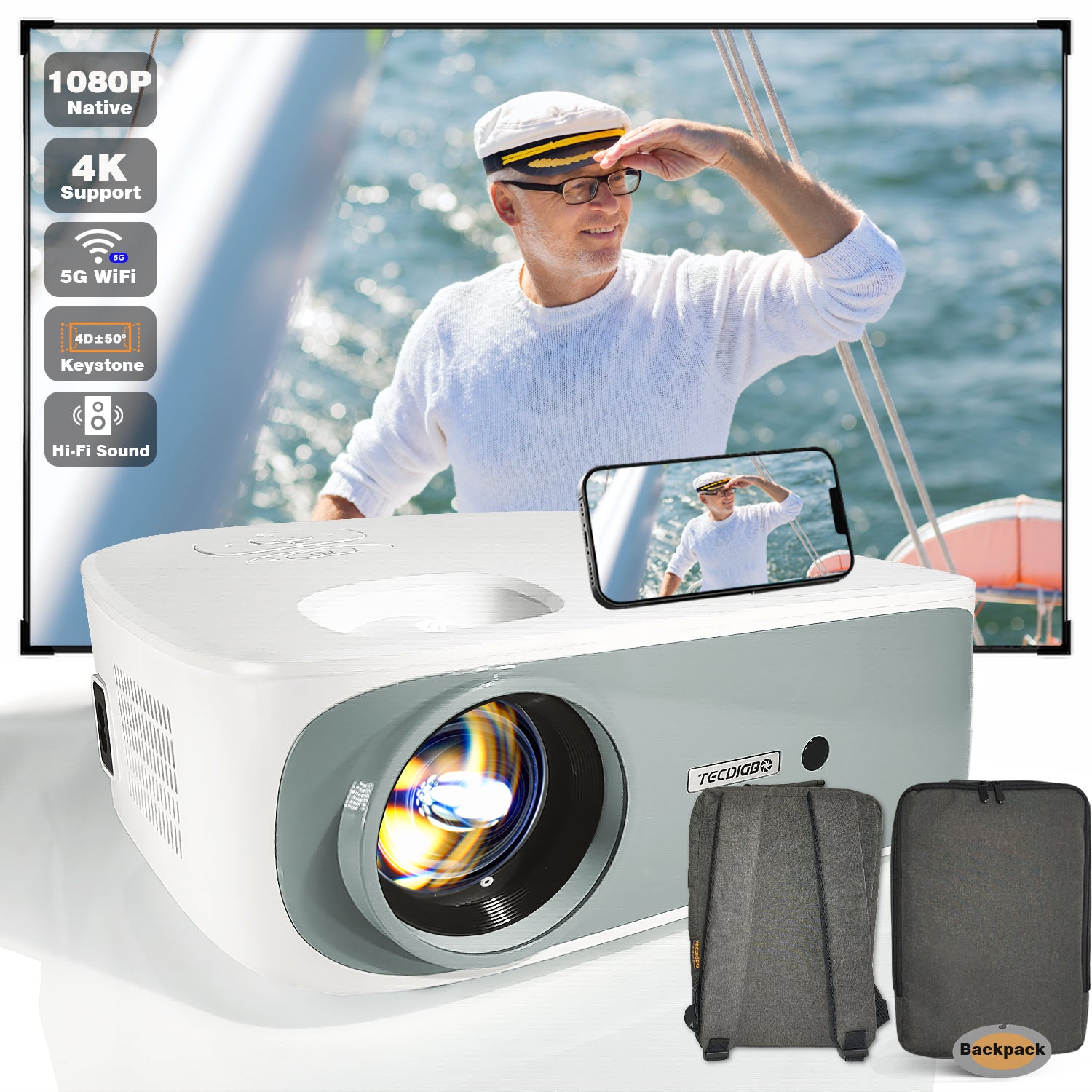 Mini-Beamer «Beamly» · WLAN HD-Projektor