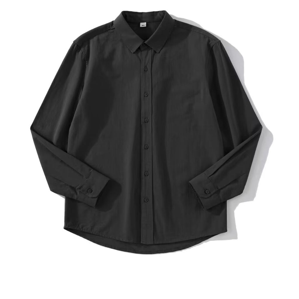 Herren Langarmshirt – Einfarbig, Vielseitig | LuxeStyle