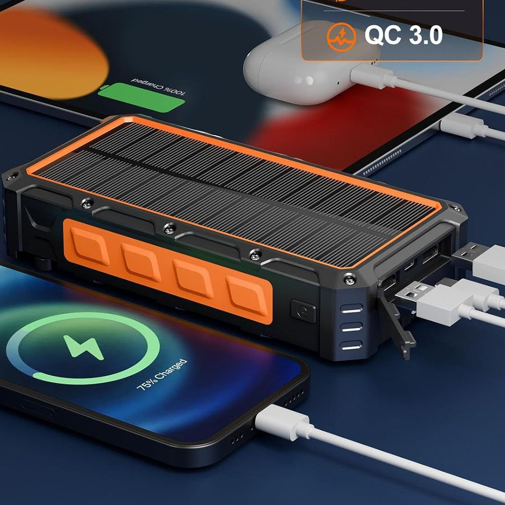 Solar Powerbank mit Kurbel