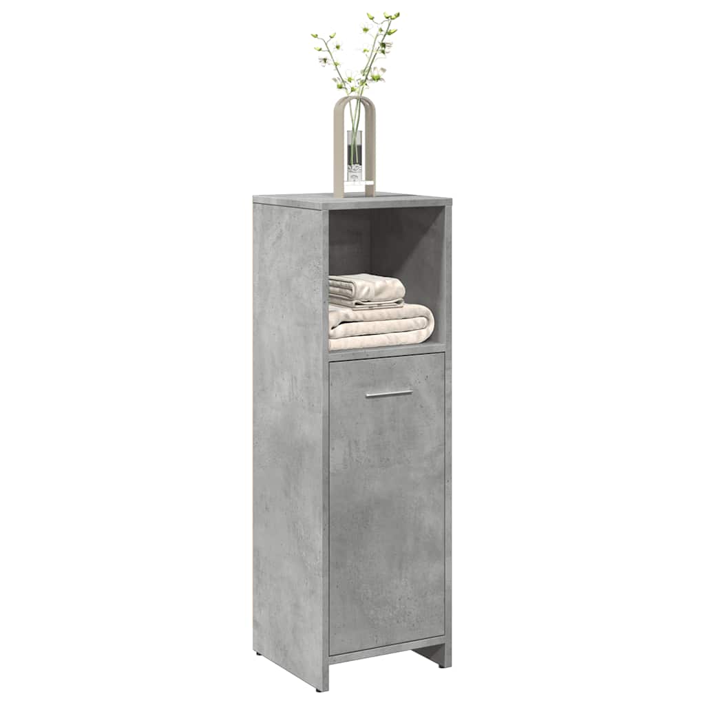 Badezimmerschrank, Betongrau, 30x30x95 cm