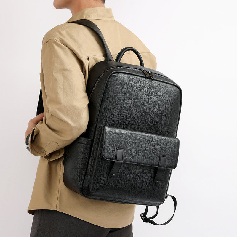 Grosses Leder-Rucksack-Set