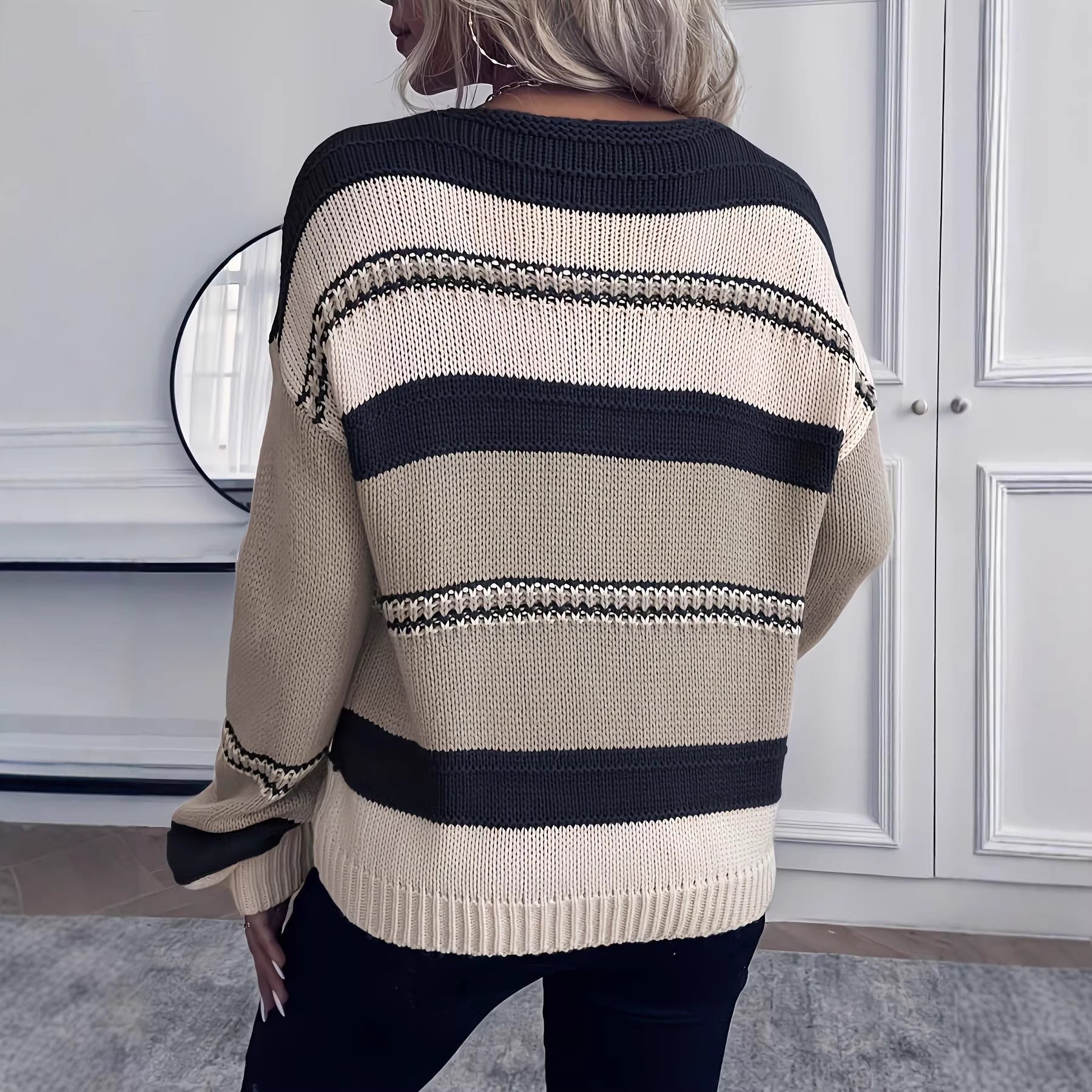 Pullover mit Color Blocking für Damen