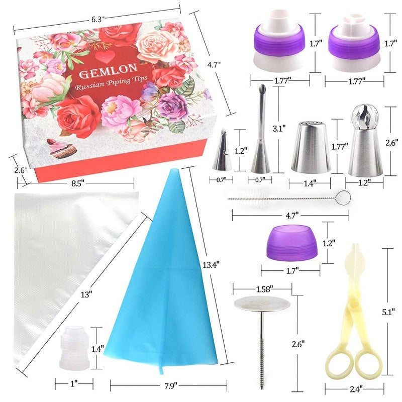 Spritztüllen-Set aus Edelstahl – Bild 2 | LuxeStyle