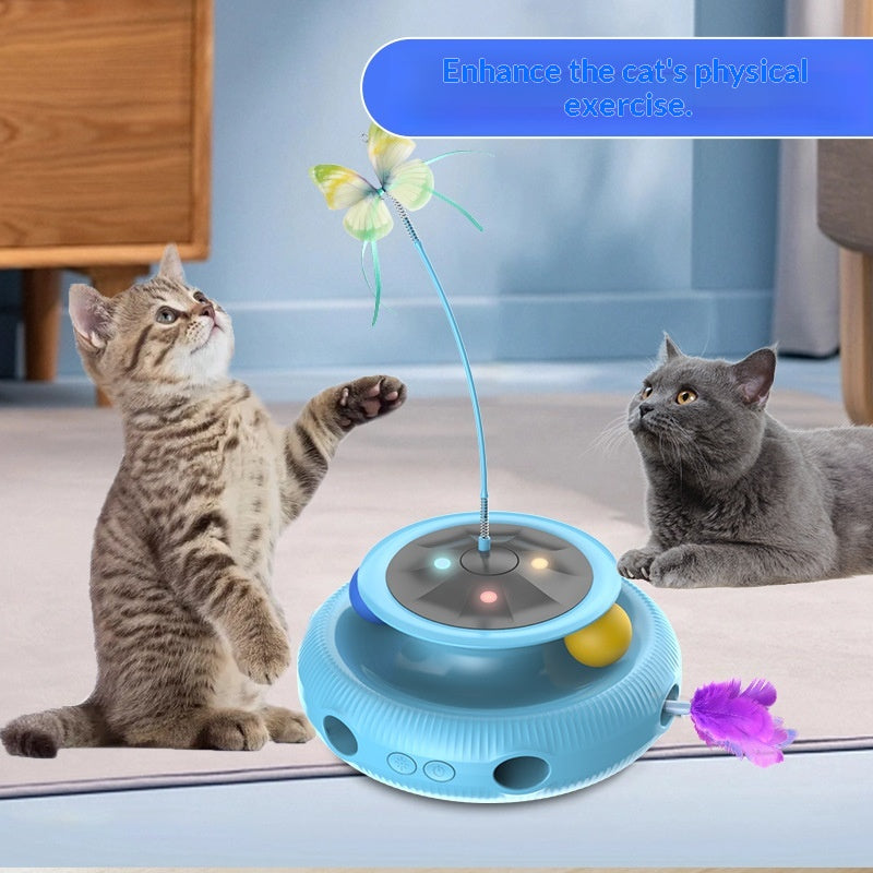 Interaktives Katzenspielzeug mit rotierender Scheibe