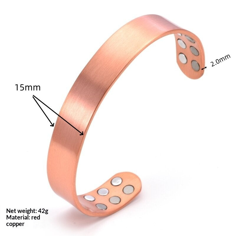 Kupfer Armreif & Ring Set mit Magneten