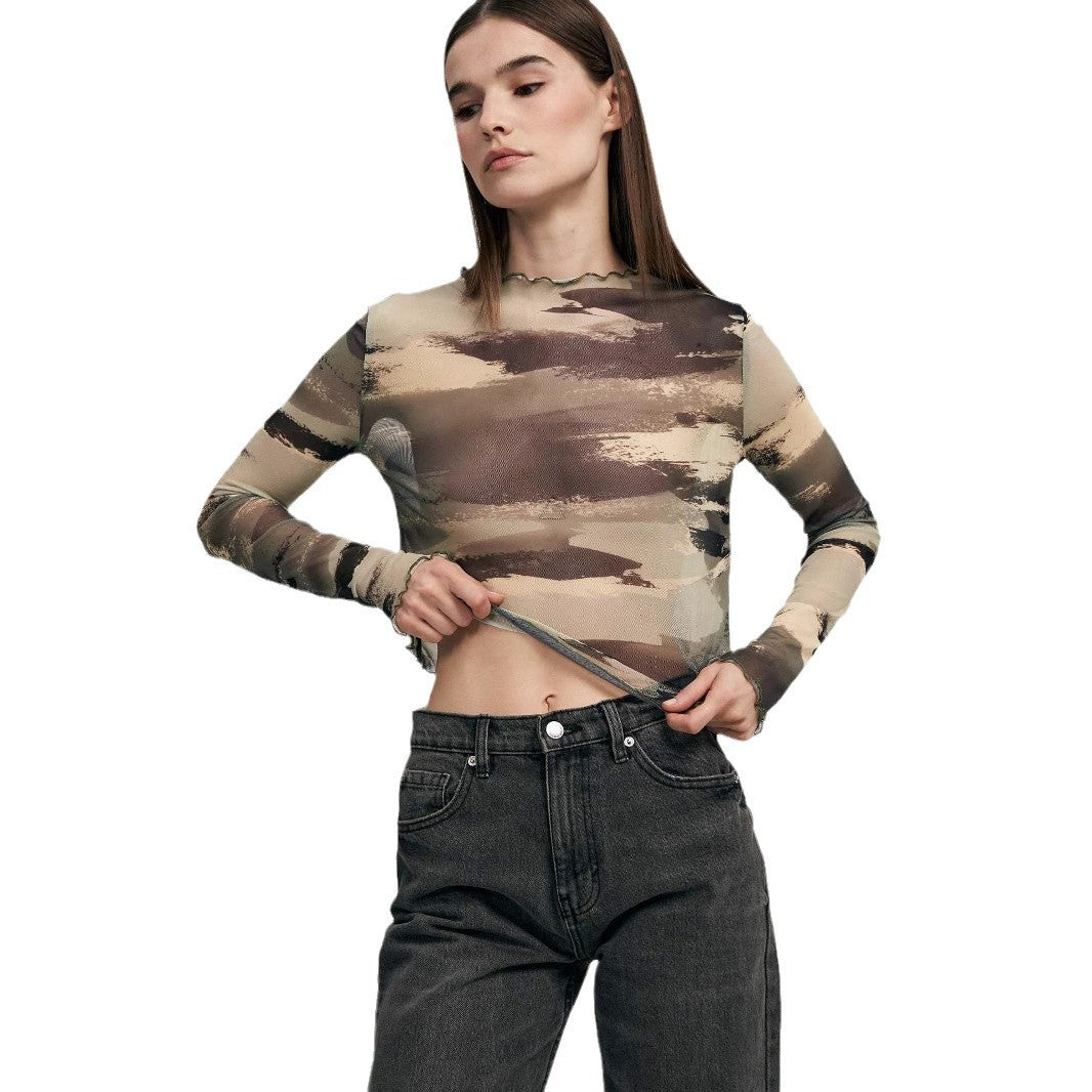 Damen Langarm-Bodysuit mit Herz-Print
