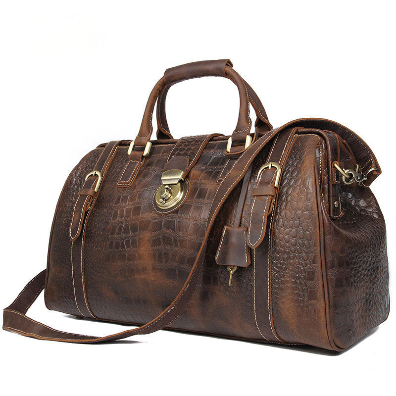 Echtleder Reisetasche, Grosses Fassungsvermögen – Bild 6 | LuxeStyle