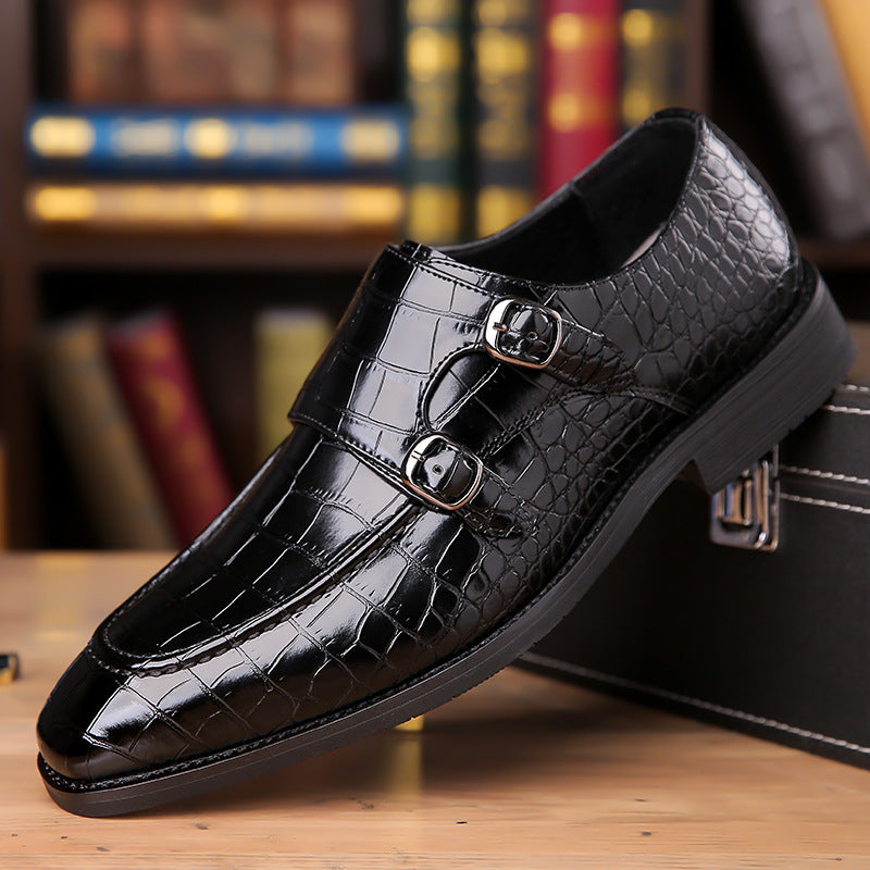 Krokodillmuster Lederschuhe mit Metallbremse – Bild 7 | LuxeStyle