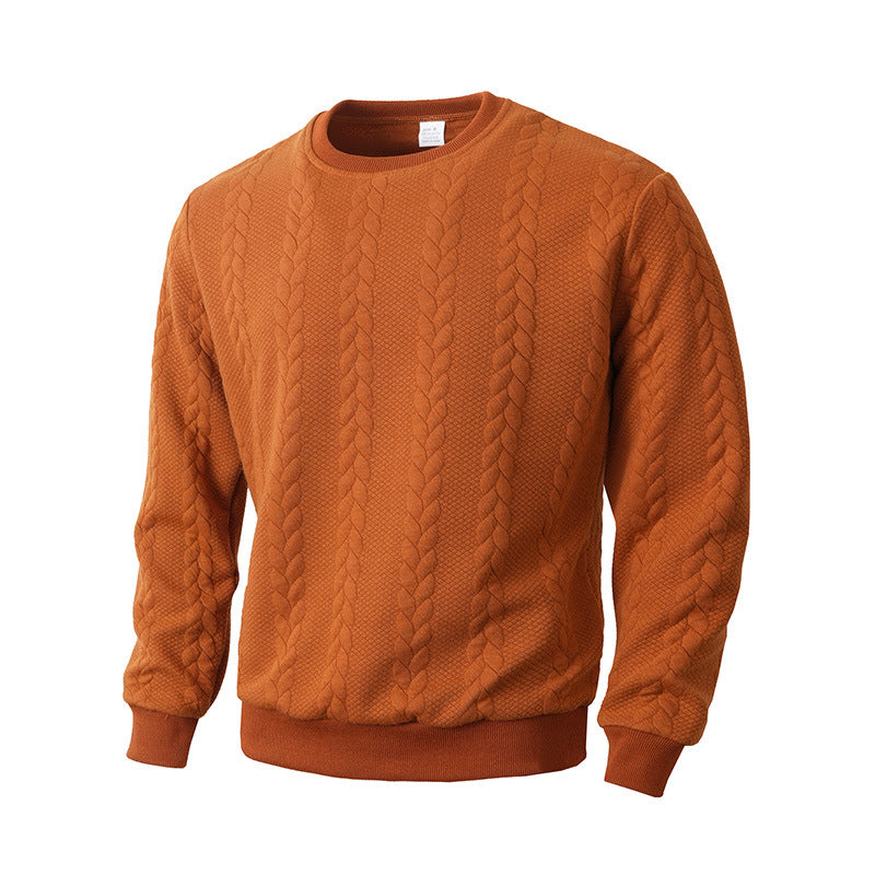 Herren Rundhals-Pullover in Unifarben
