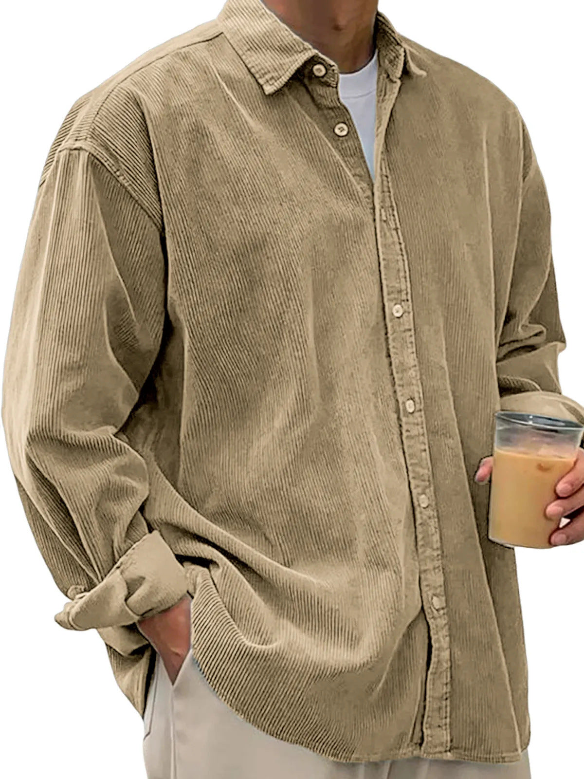 Lässige Cord-Hemdjacke für Herren – Bild 13 | LuxeStyle
