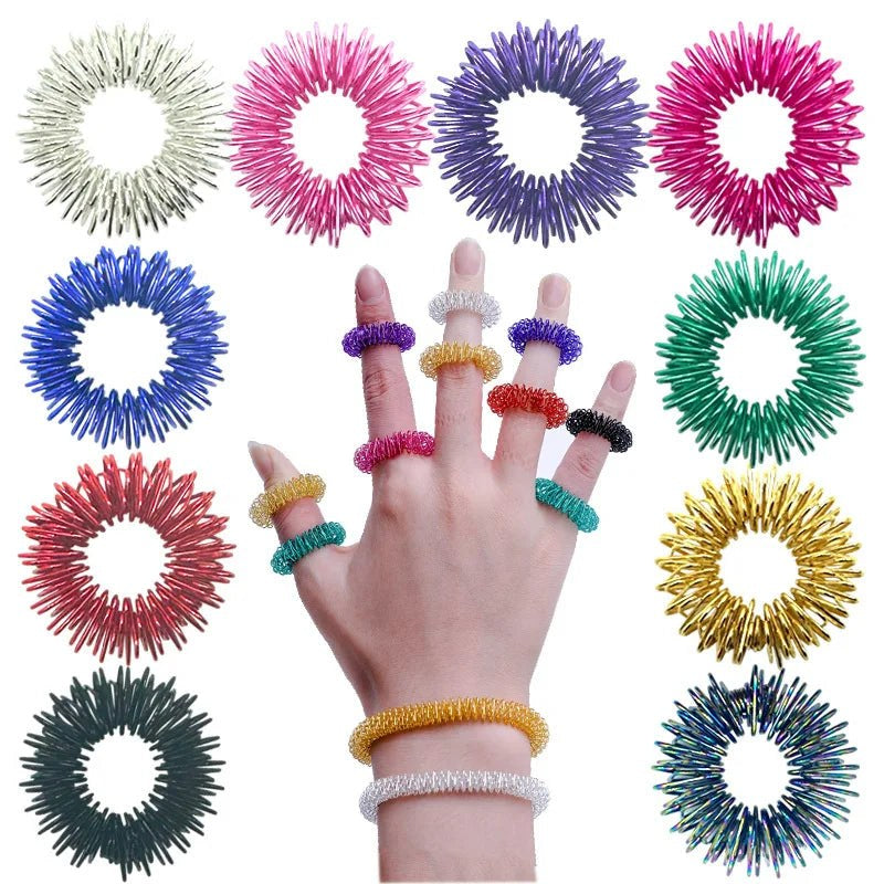 Akupressur-Ringe Set 5er Fingermassage – LuxeStyle Schweiz