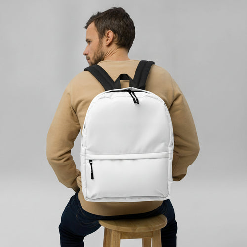 Allover-Rucksack weiss blanko zum Selbstgestalten