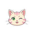 Sticker «Anime Cat Wink»