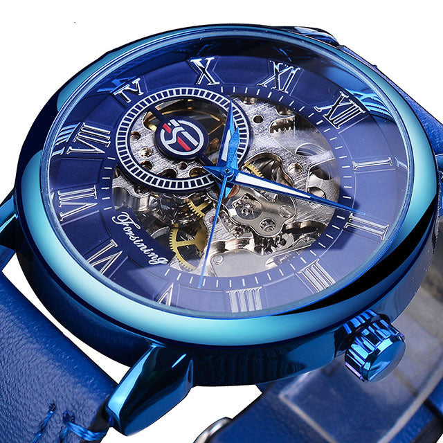 Mechanische Herrenuhr mit Skelett-Zifferblatt – Bild 3 | LuxeStyle