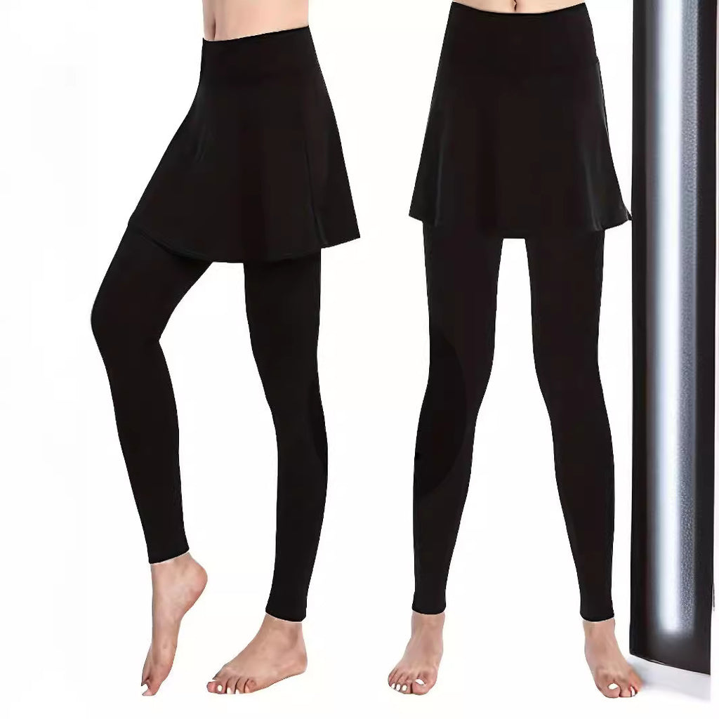 High Waist Skirted Leggings 2-in-1