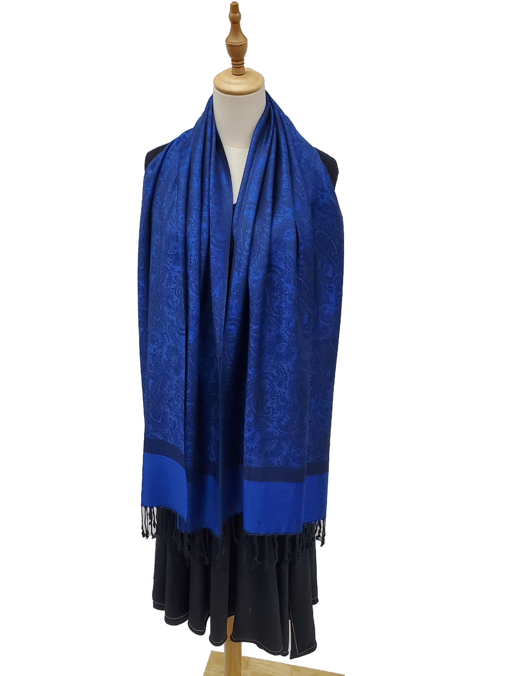 Paisley Jacquard Schal mit Quasten