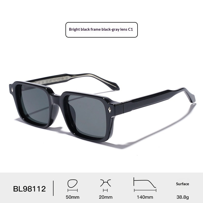 UV400 Sonnenbrille mit dickem Rahmen – Ansicht 8