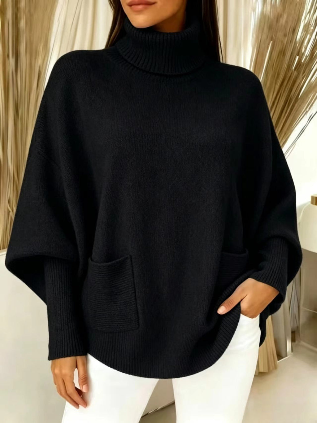Rollkragenpullover mit langen Ärmeln – Bild 8 | LuxeStyle