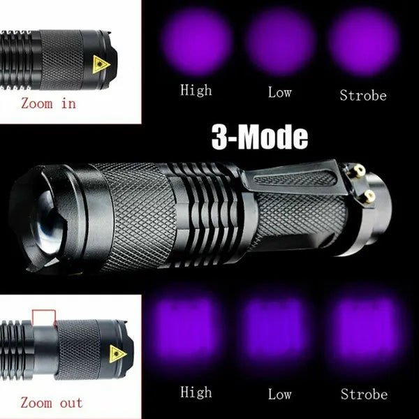3-Modi UV-LED-Taschenlampe