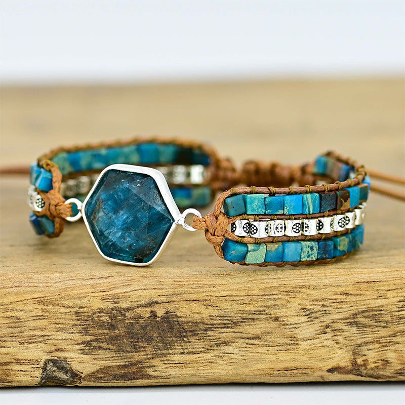 Ximia Armband mit Naturstein-Würfelkette – Bild 2 | LuxeStyle