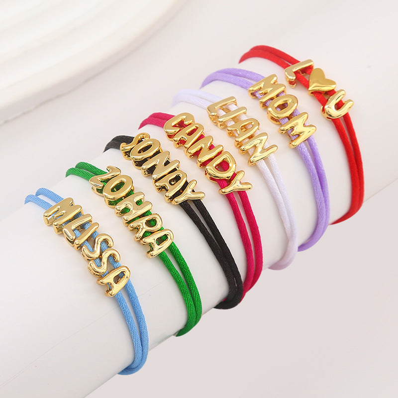 Armband mit 26 Buchstaben und geflochtenem Seil | LuxeStyle