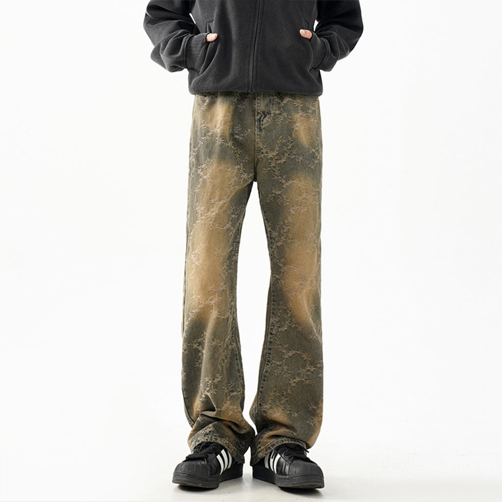 Jacquard Denim Cropped Flared Hose Herren – Bild 5 | LuxeStyle