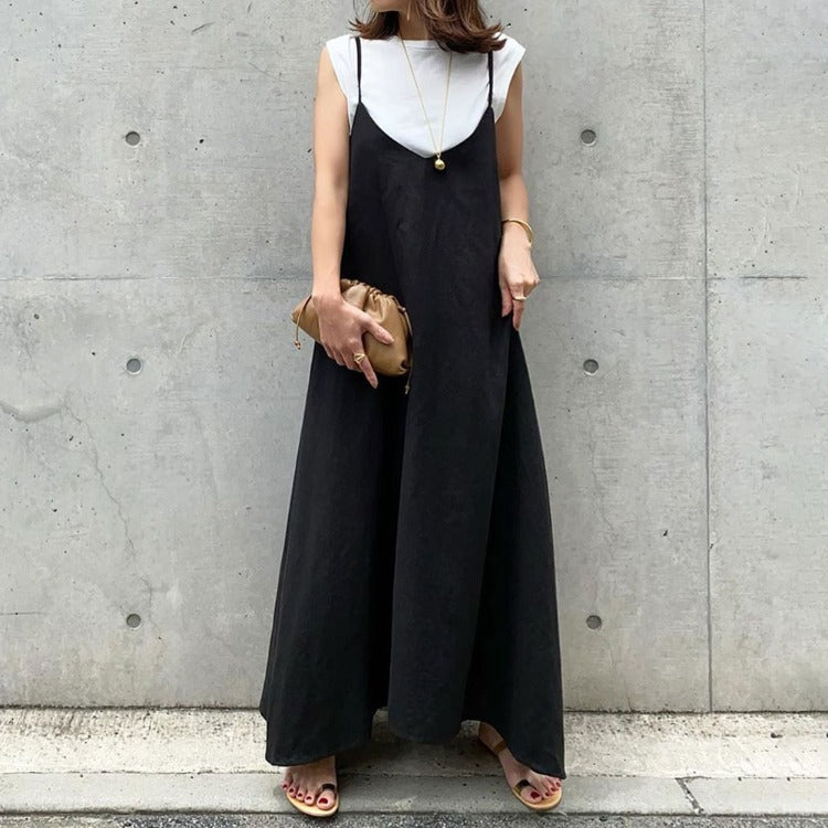 Lässiges Maxi-Trägerkleid aus Baumwolle – Bild 3 | LuxeStyle