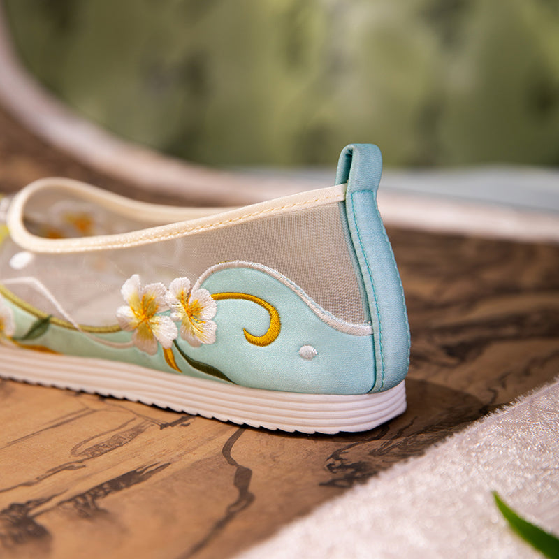 Atmungsaktive Mesh-Ballerinas mit Schmetterling
