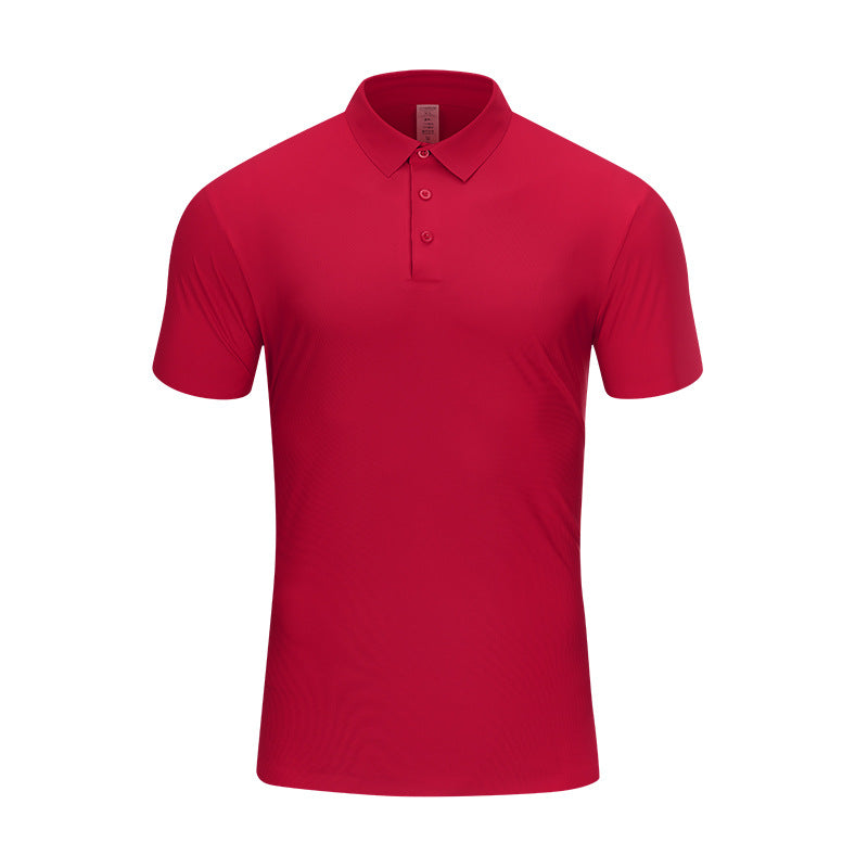 Sportiv-Locker Kurzarm-Shirt mit Turn-Down Kragen