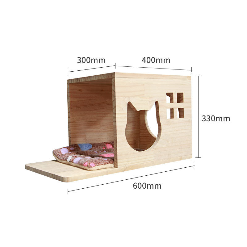 Katzen-Kletterwand aus Massivholz
