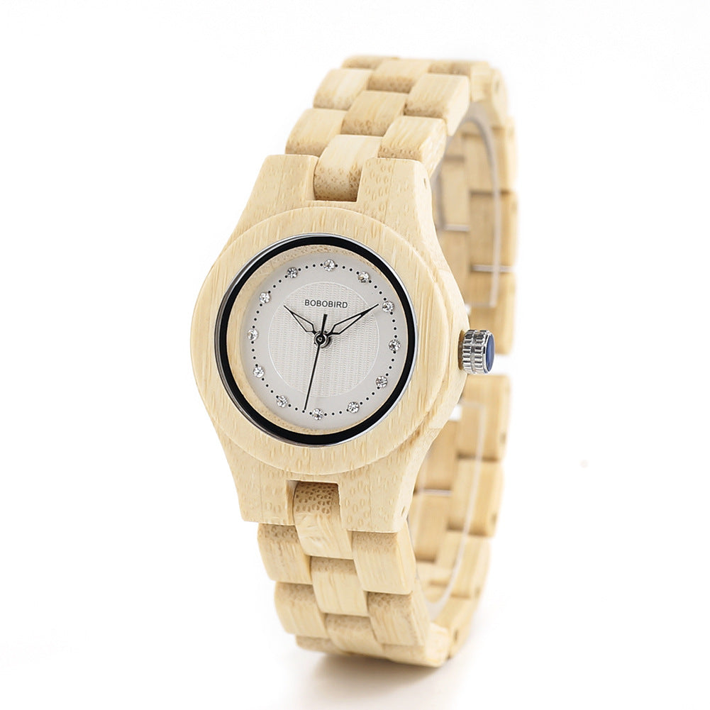 Herren-/Damenuhr, minimalistisch, Retro-Holz
