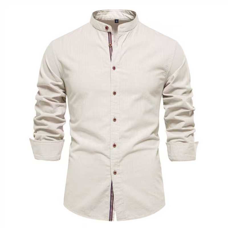 Herren Langarmhemd aus Leinenmischung | LuxeStyle