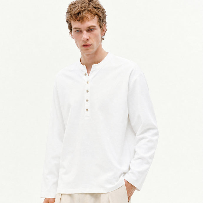 Langärmliges Baumwollmisch-Shirt für Herren – Bild 4 | LuxeStyle