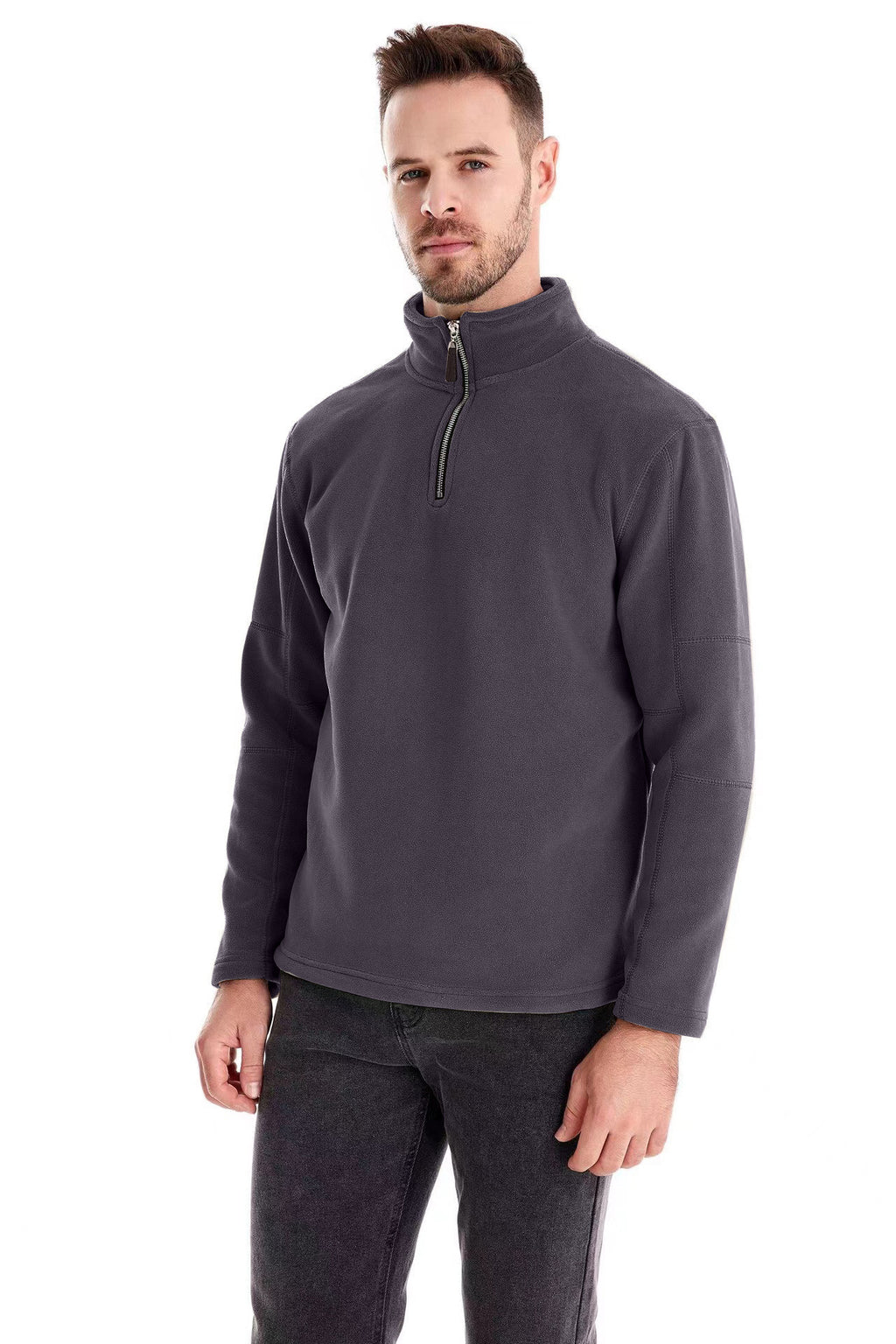 Herren Lammwoll-Pullover mit Stehkragen