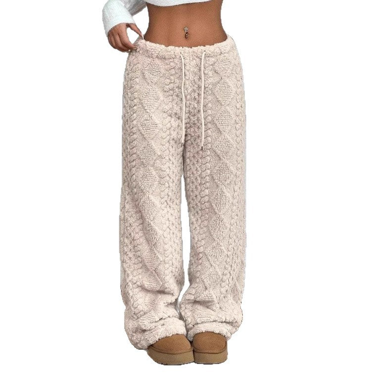 Warme Freizeithose mit Bindedetail