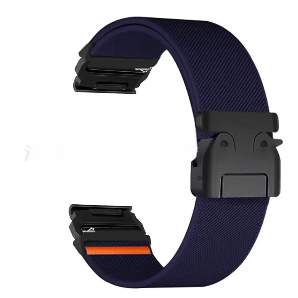Elastisches Nylon-Armband mit Schirmverschluss 22/26 mm