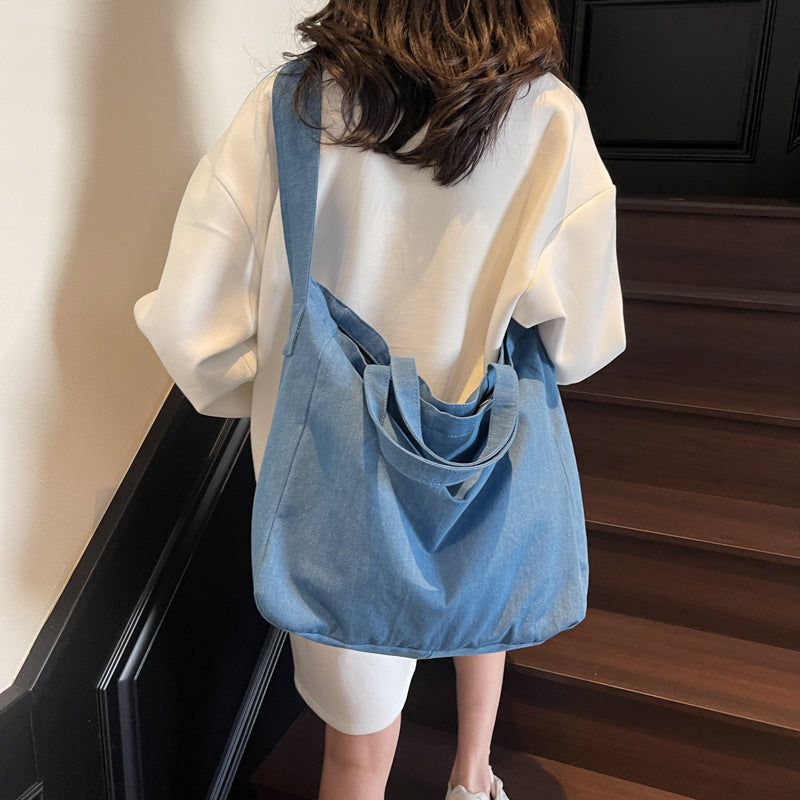 Denim Umhängetasche mit Reissverschluss – Bild 9 | LuxeStyle