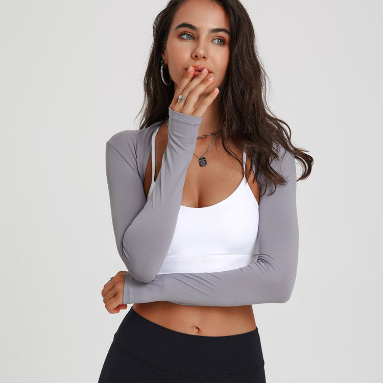 Sportliches Langarm-Shrug für Yoga & Tanz