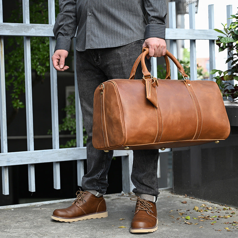 Vintage Reise-Sporttasche Leder faltbar – Bild 7 | LuxeStyle