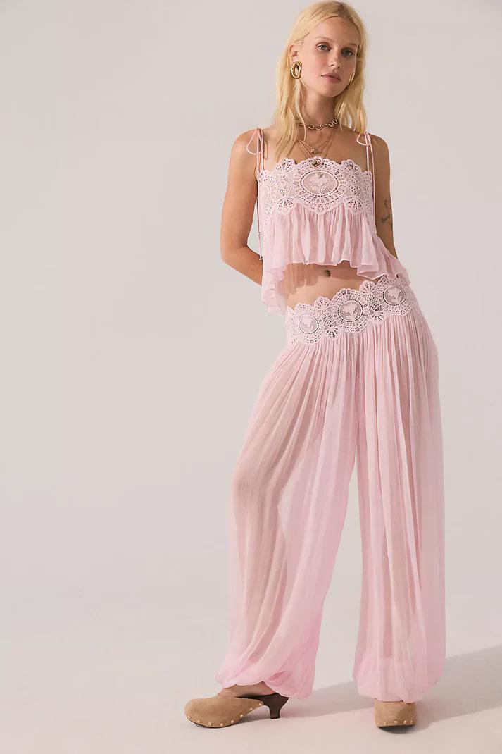 Chiffon-Set mit Spitze