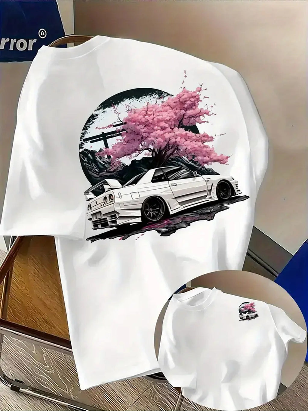 Herren Racing-Print T-Shirt Leicht und atmungsaktiv
