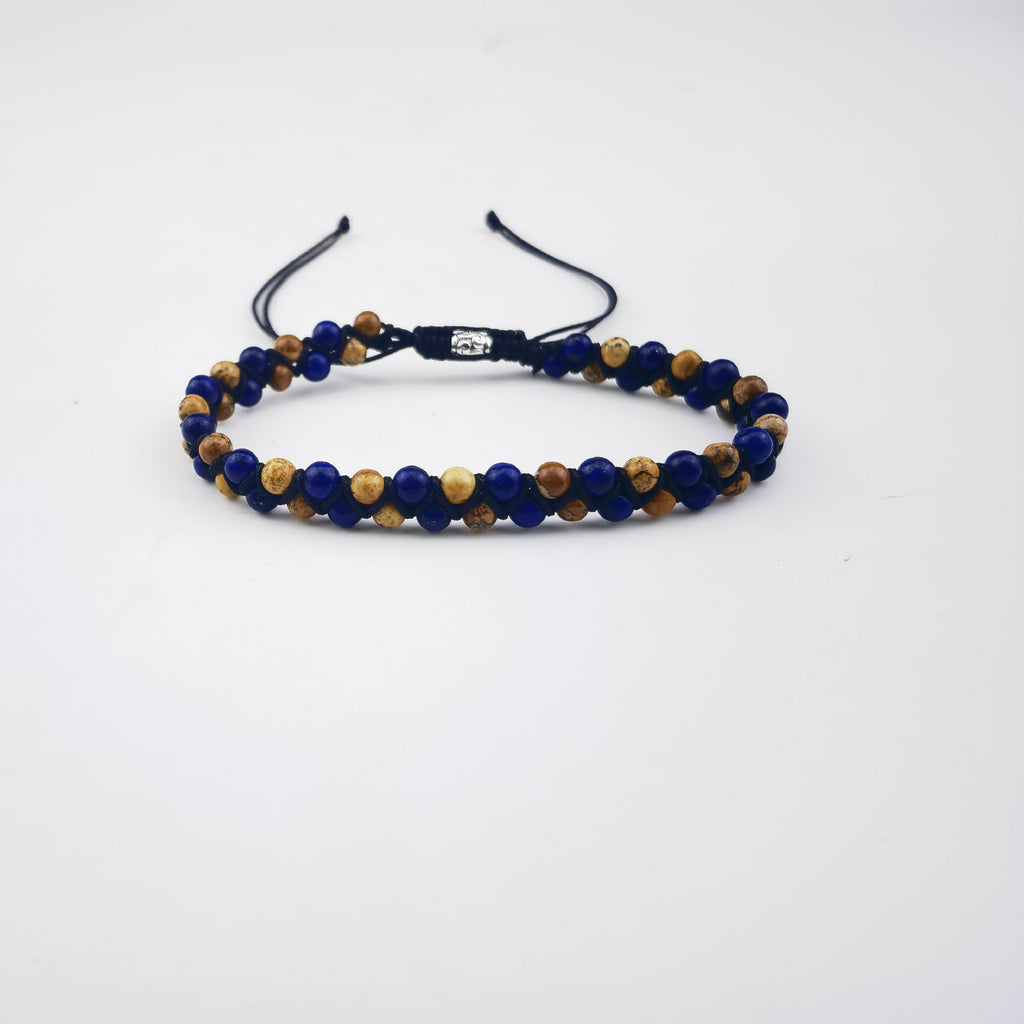 Doppelstrang-Armband aus Lapislazuli | LuxeStyle