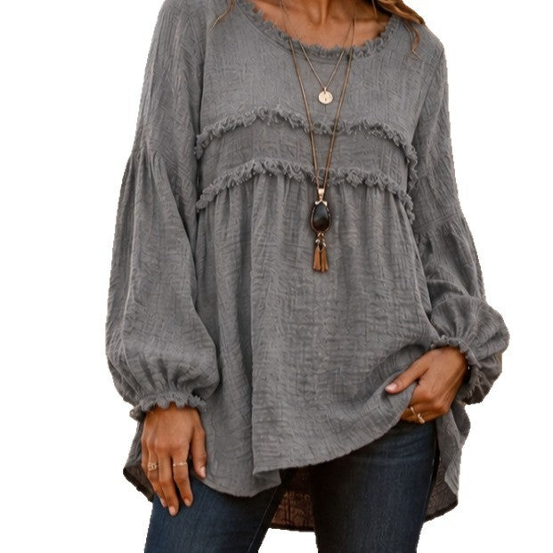 Patchwork Tassel Fransen T-Shirt