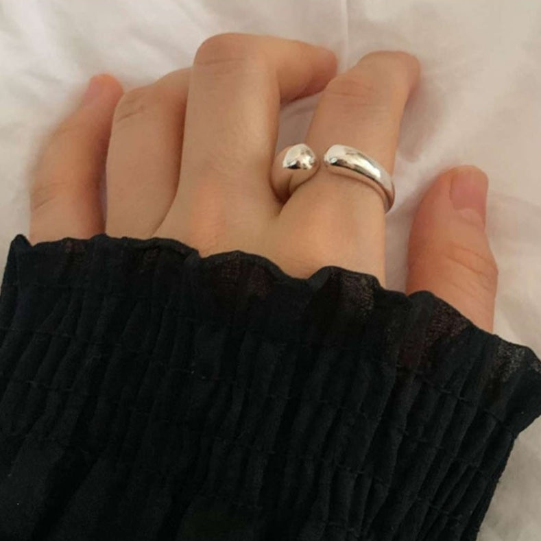 Titanstahl-Ring vergoldet, oval – Bild 2 | LuxeStyle
